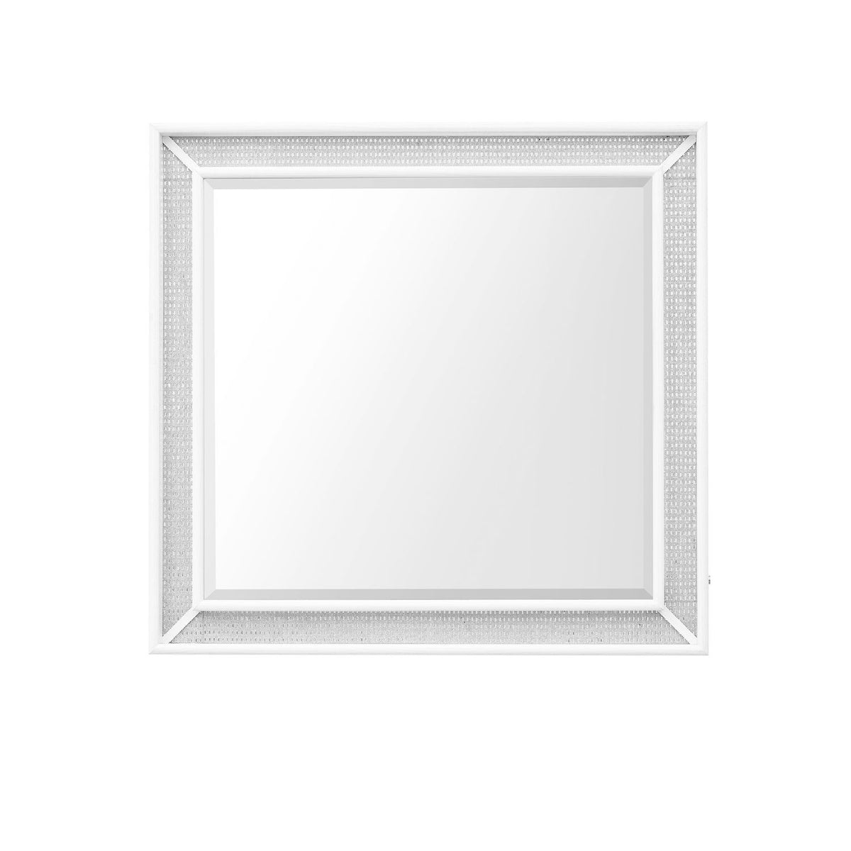 Reflections - Vanity Mirror - Pearl White & Rhinestone