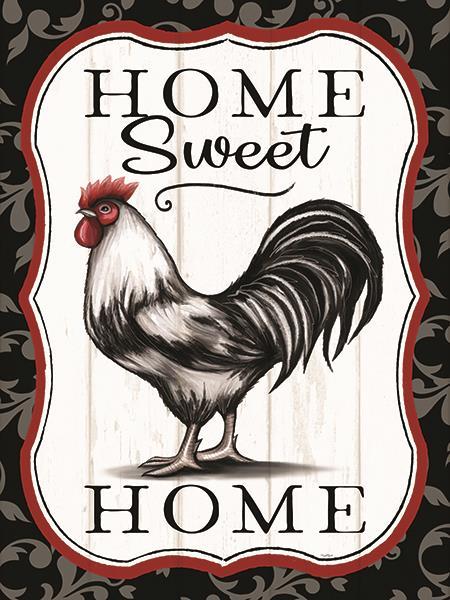 Home Sweet Home Rooster By Elizabeth Tyndall (Framed Small) - Beige