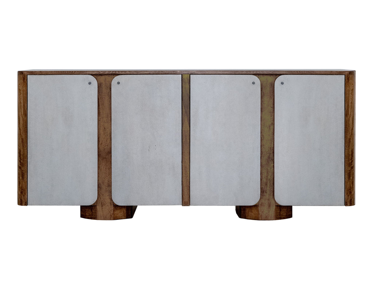 Nashville - 4 Door TV Stand/Console - Brown / Gray