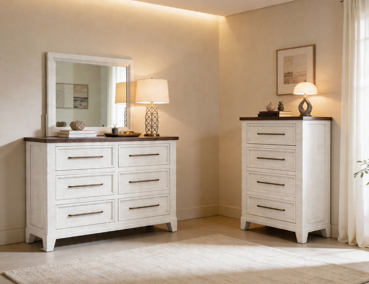 Stoa - 4 Drawer Chest - White / Brown