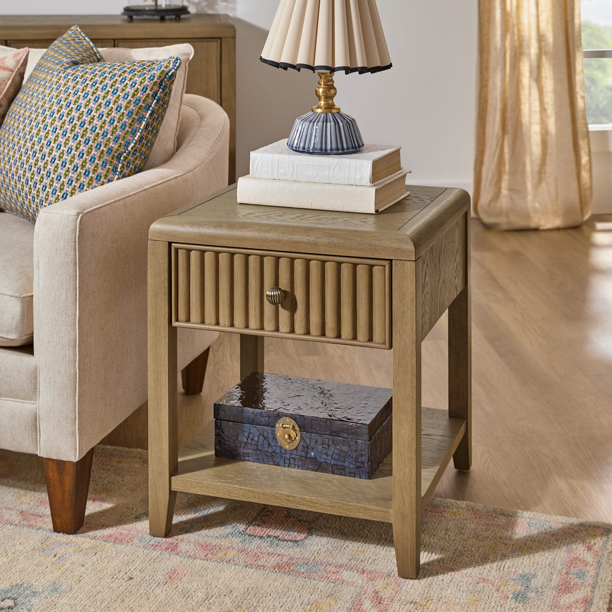 Flexsteel Reed Chairside Table