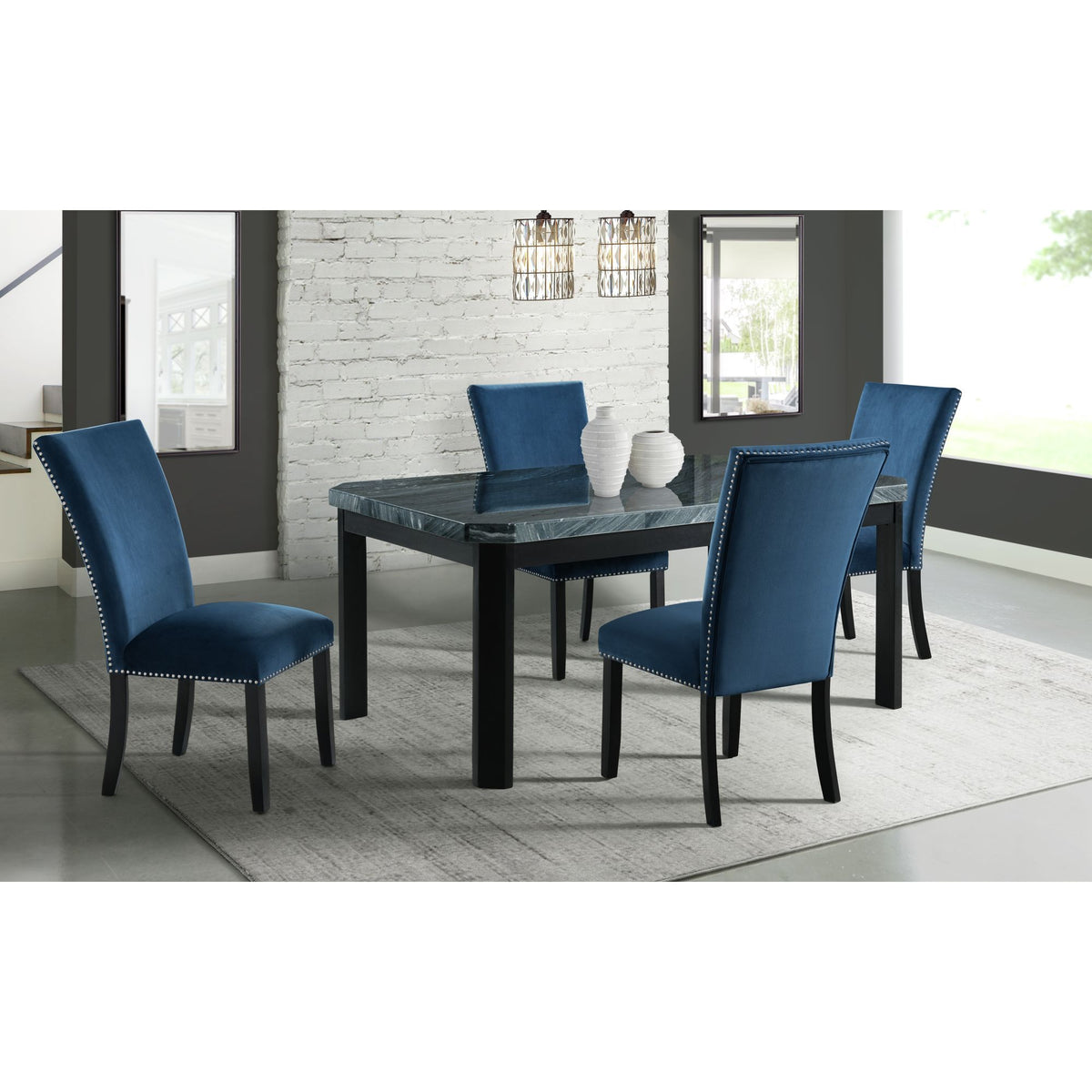 Francesca - Standard Height Dining Table - Gray