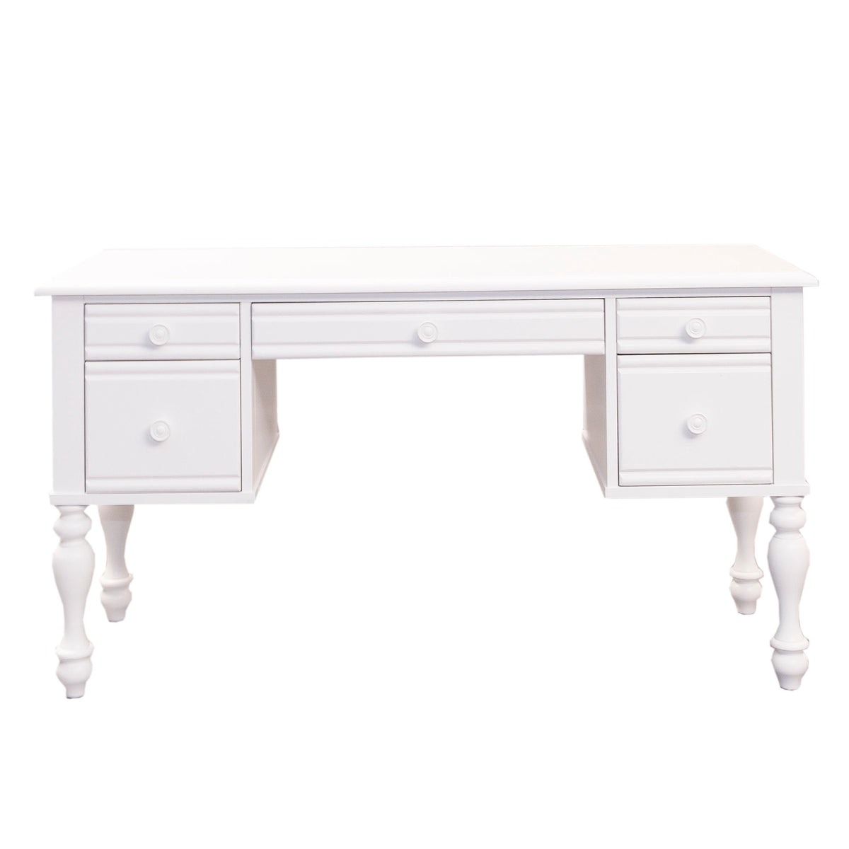 Summer House - Wood Vanity Desk - Oyster White