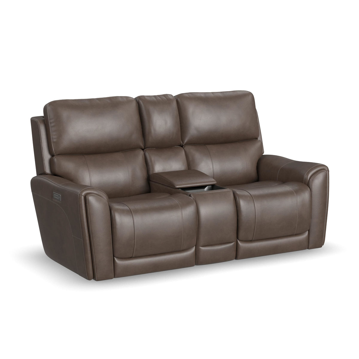 Flexsteel Carter Power Reclining Loveseat with Console & Power Headrests & Lumbar