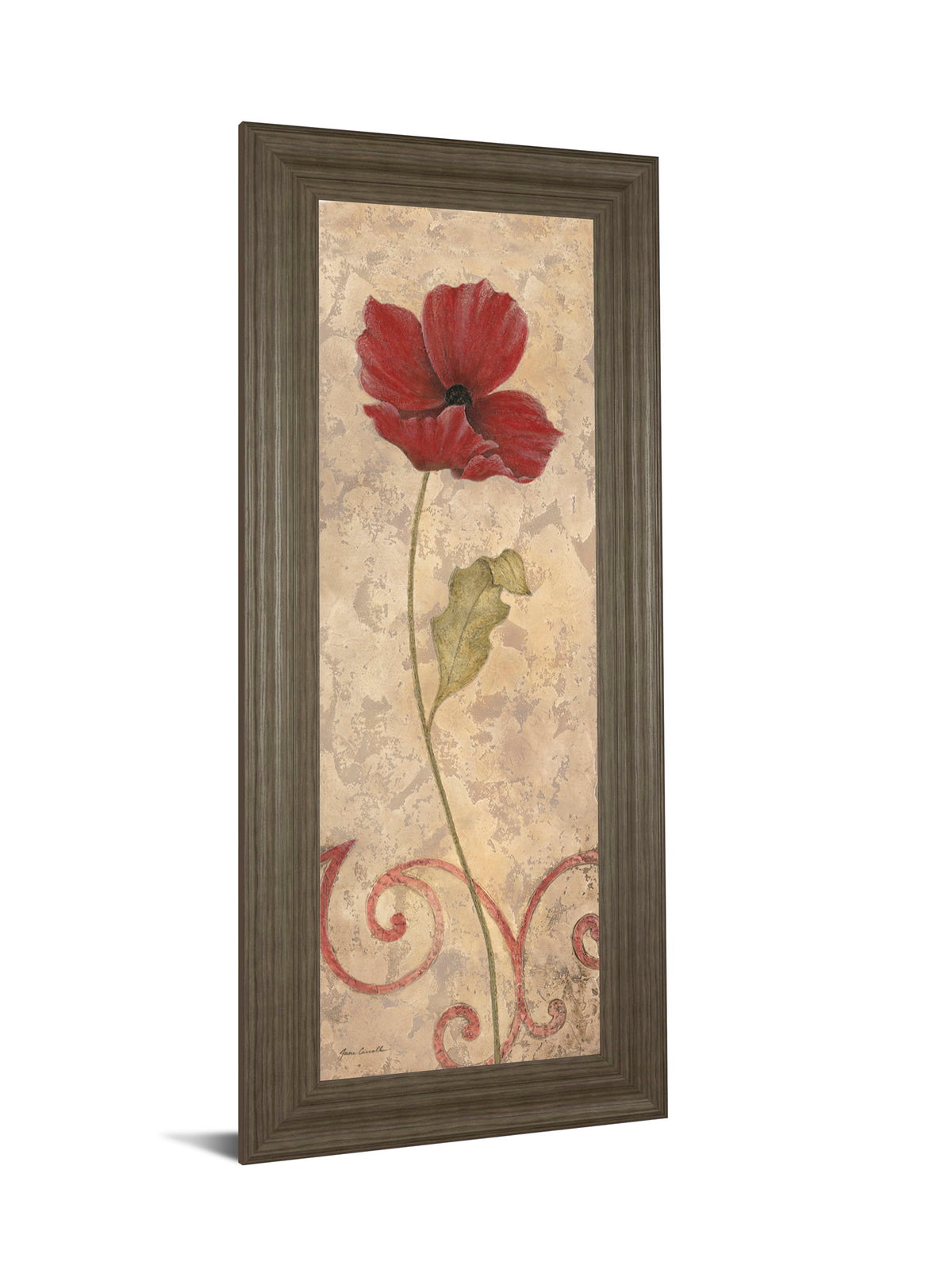 Flower II - Framed Print Wall Art - Beige