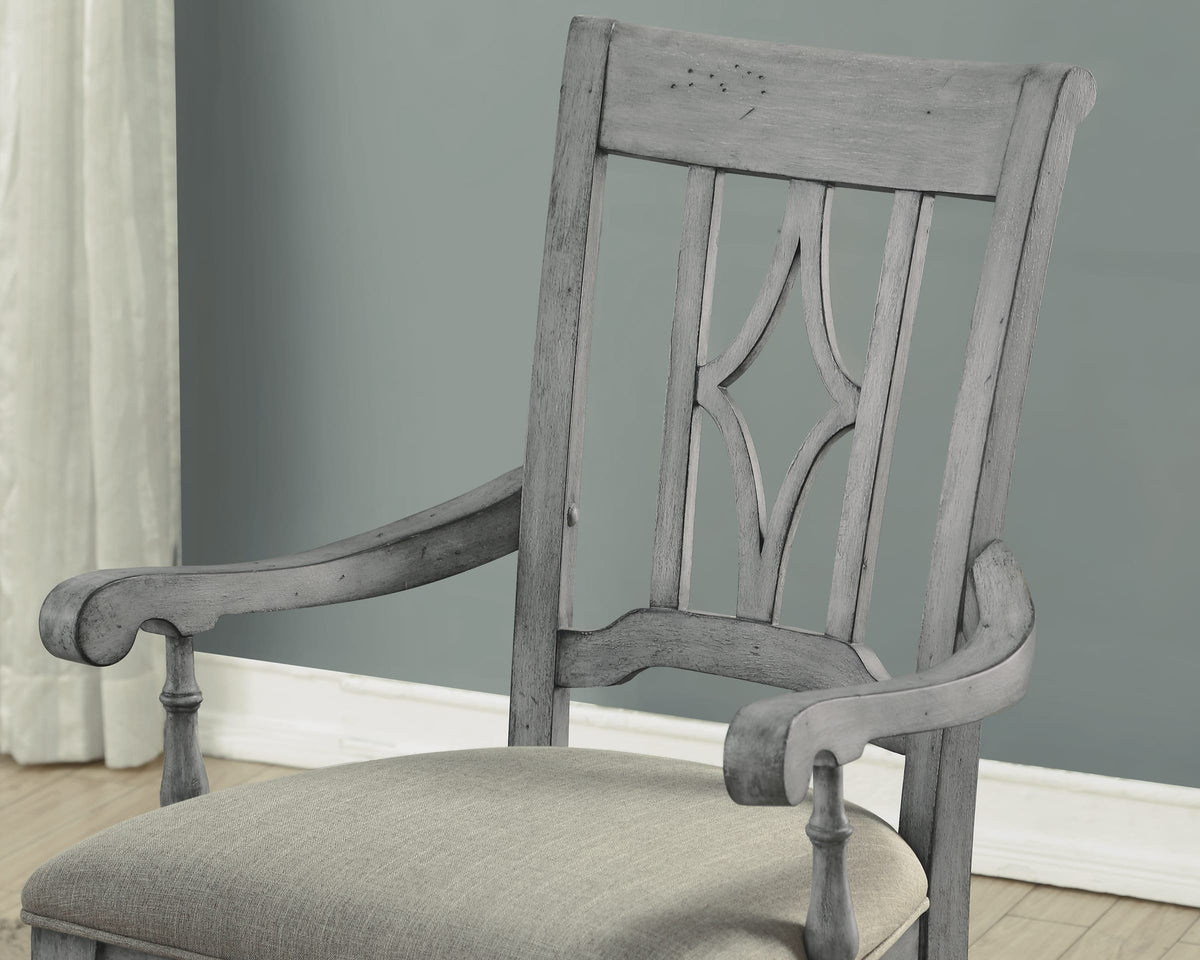 Flexsteel Plymouth Pair of Upholstered Arm Dining Chairs