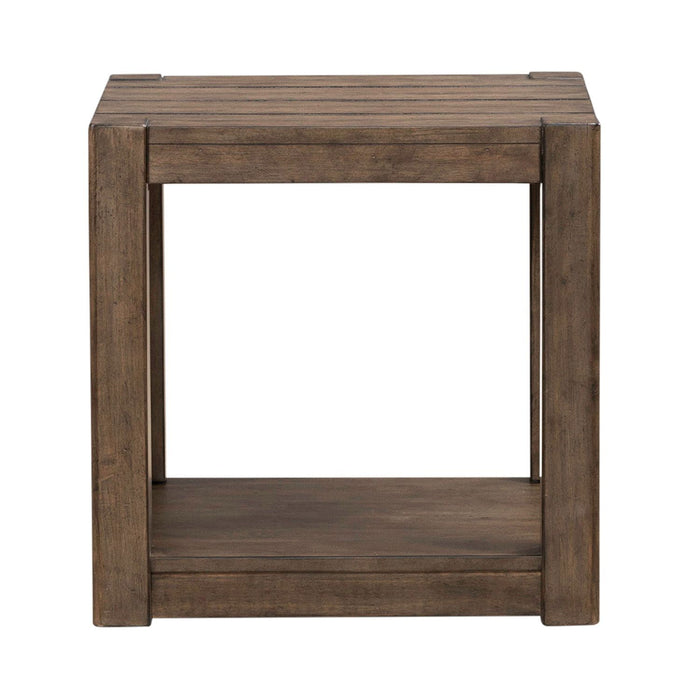 Broadmore - Square Chairside Table - Brown
