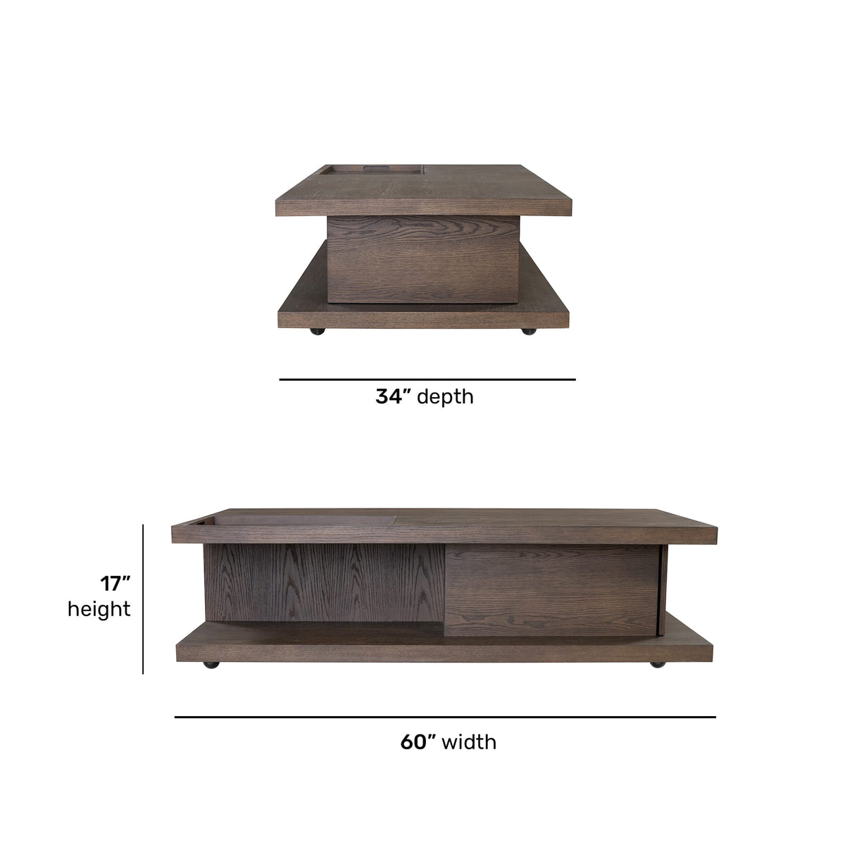 Flexsteel Athens Rectangular Coffee Table with Casters
