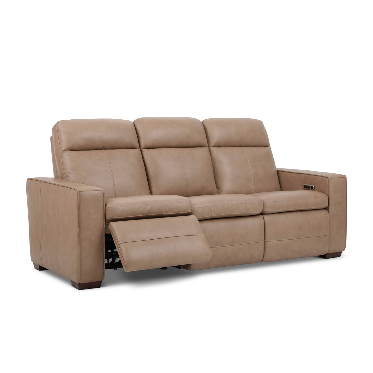 Flexsteel Dutch Power Reclining Sofa with Console, Power Headrest, & Lumbar
