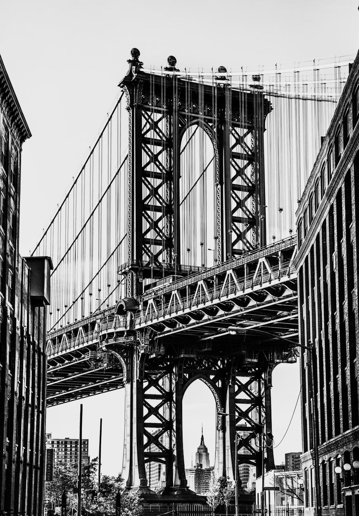 & Manhattan Bridge By Bill Carson Photography (Framed) (Small) - Dark Gray