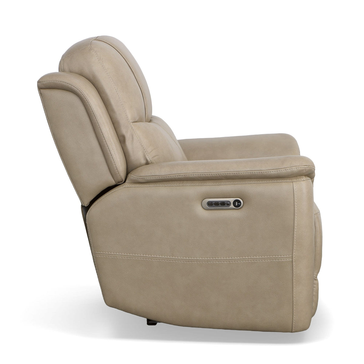 Flexsteel Crew Power Recliner with Power Headrest & Lumbar