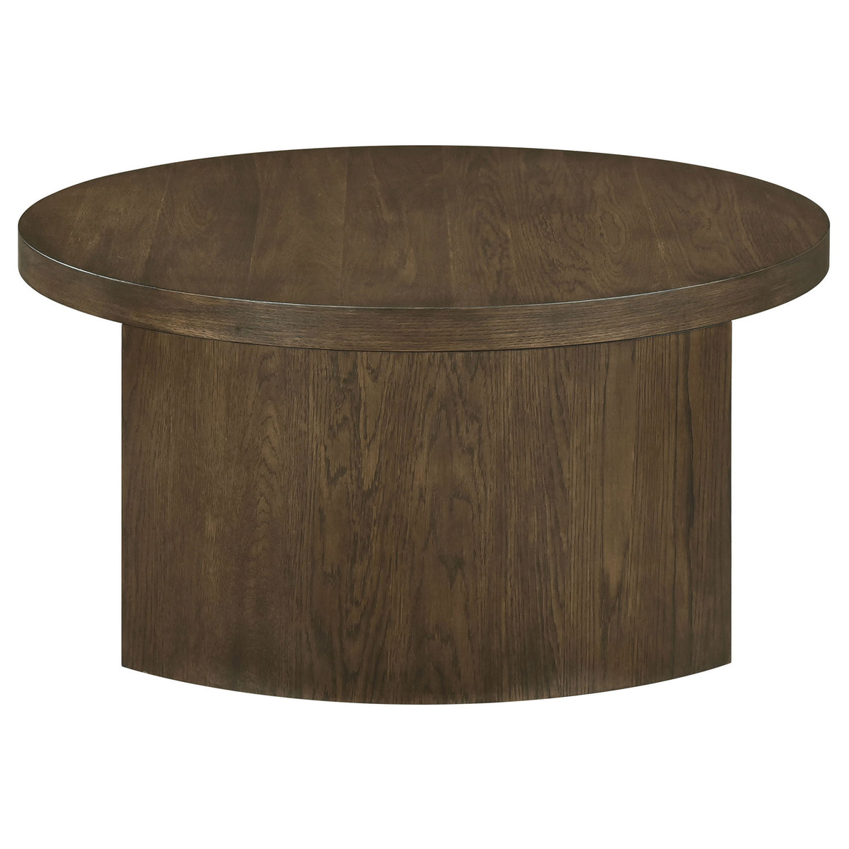 Sweeney 39-inch Round Wood Occasional Cocktail Coffee Table Dark Walnut