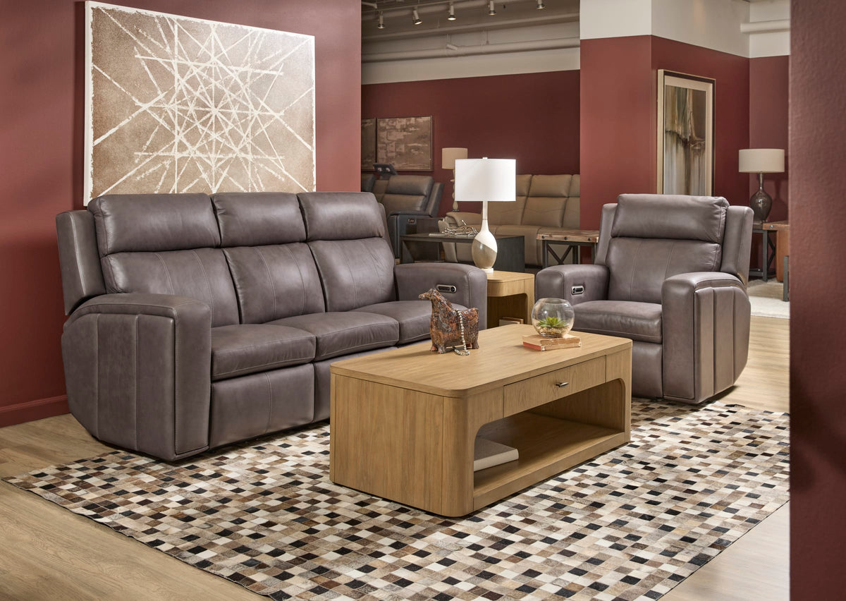 Flexsteel Wyatt Power Recliner with Power Headrest & Lumbar