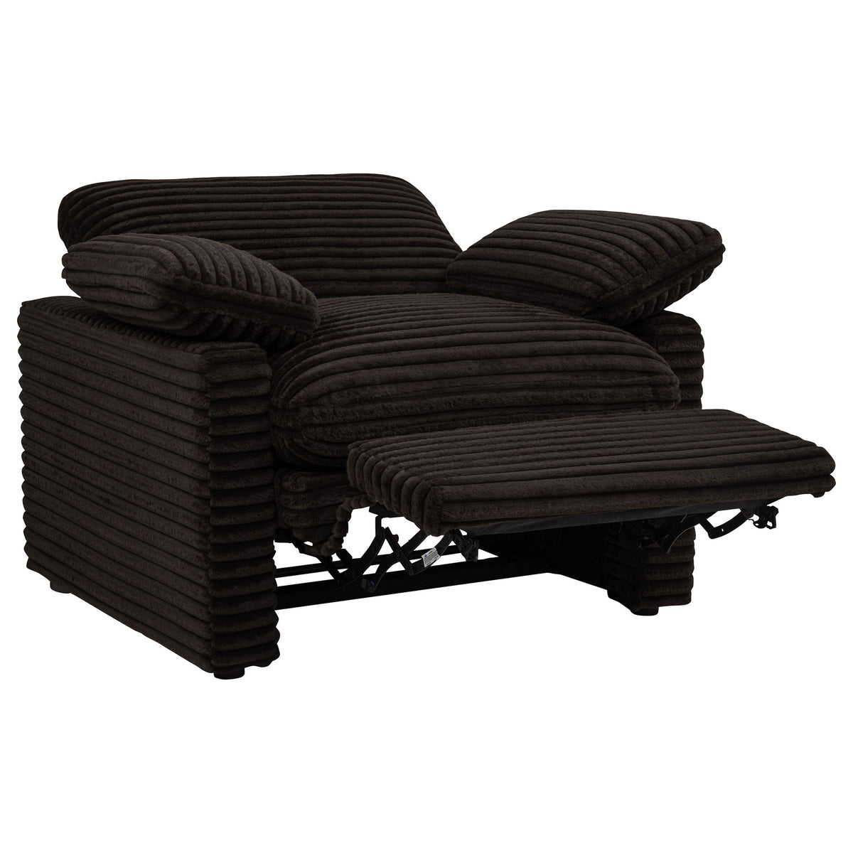 Collins Upholstered Power Recliner Chair Chocolate Brown