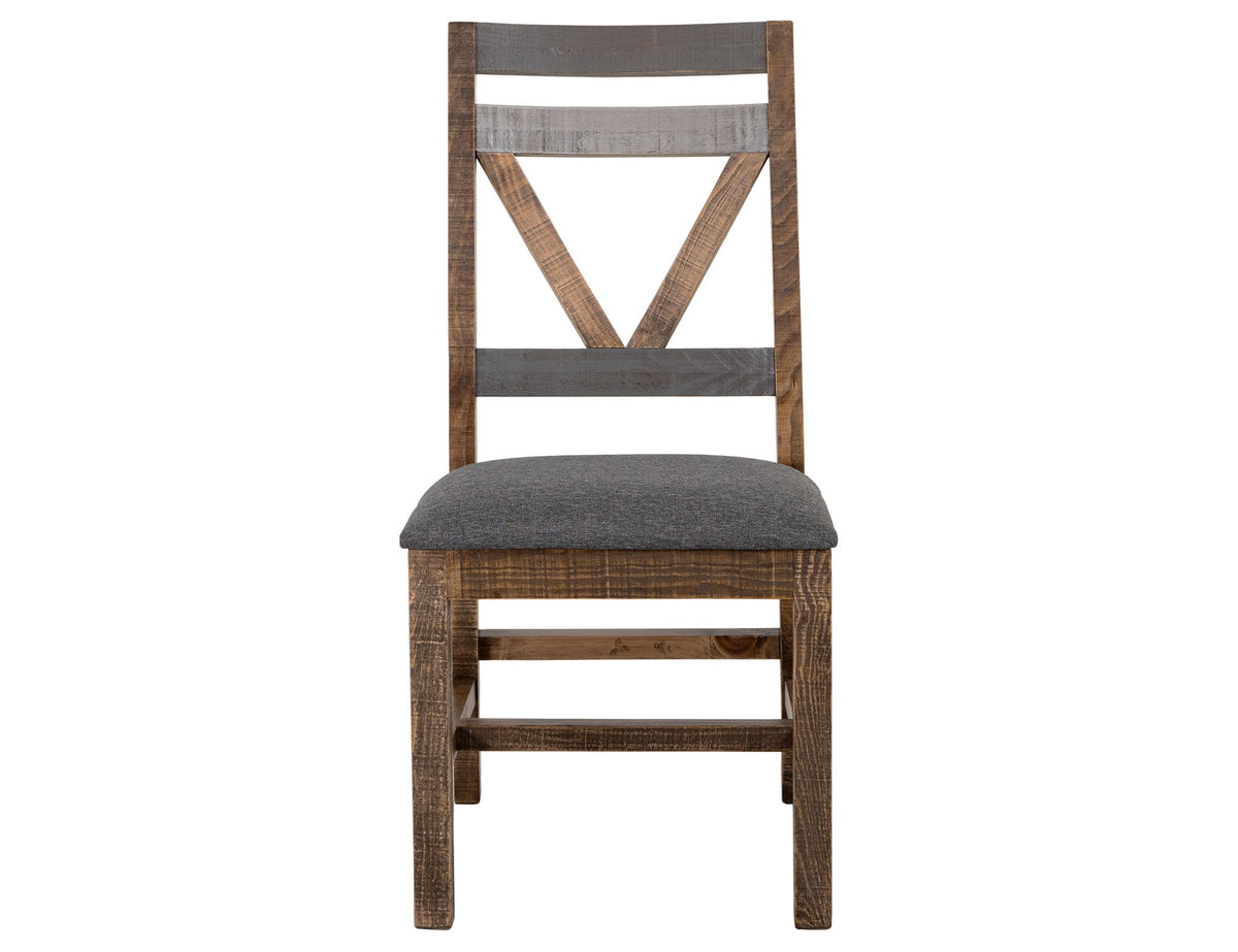 Loft - Chair With Fabric Seat (Set of 2) - Two Tone Gray / Brown