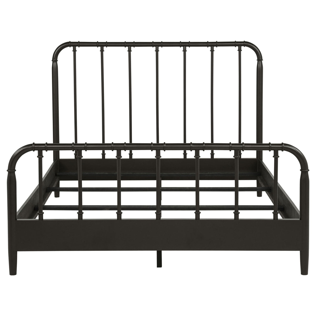 Rocco All Wood Water Pipe Open Frame Queen Bed Dark Bronze