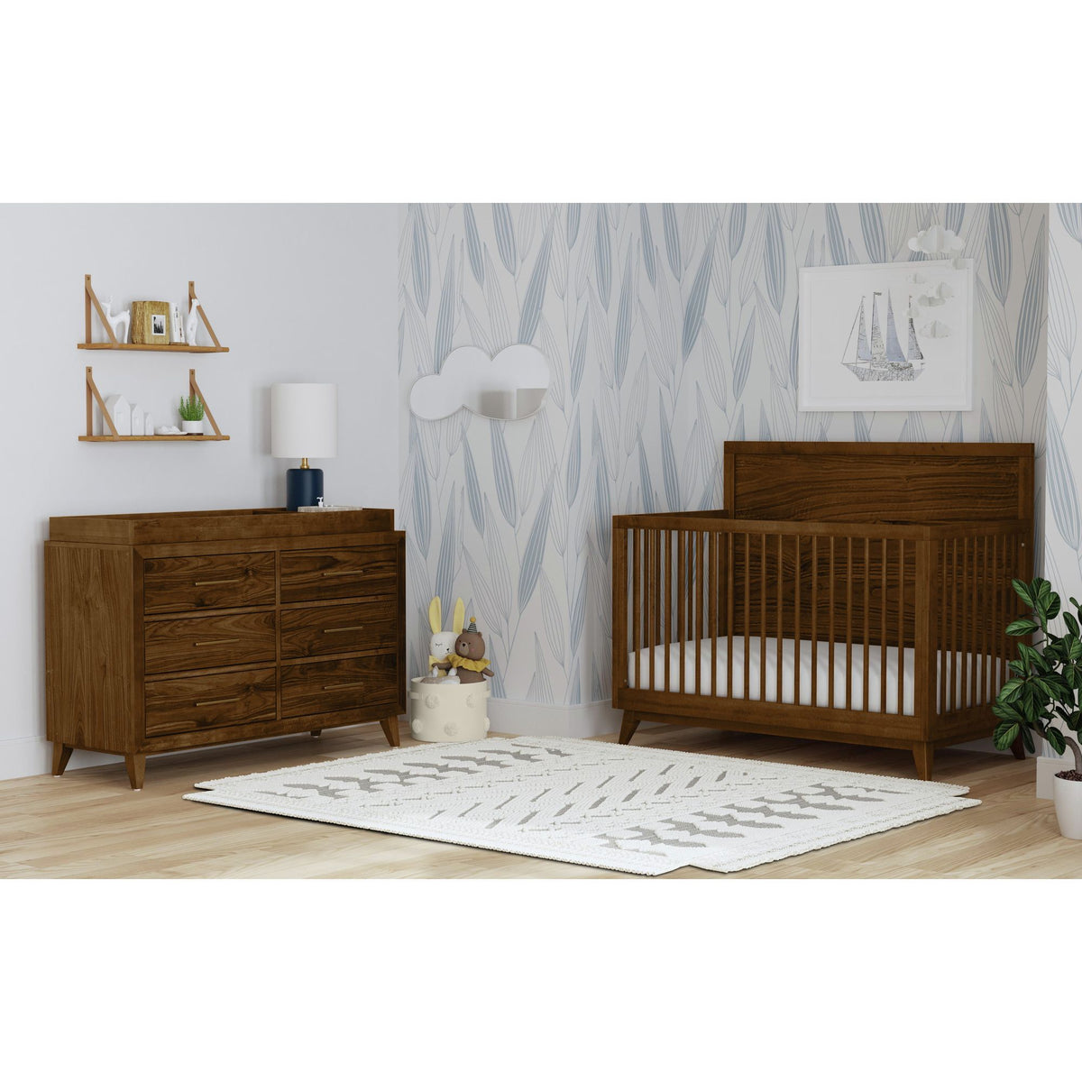Malia - 6-Drawer Dresser - Walnut