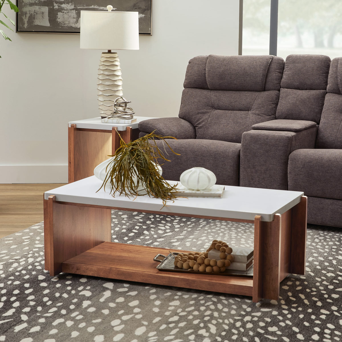 Flexsteel Lincoln Rectangular Coffee Table with Casters
