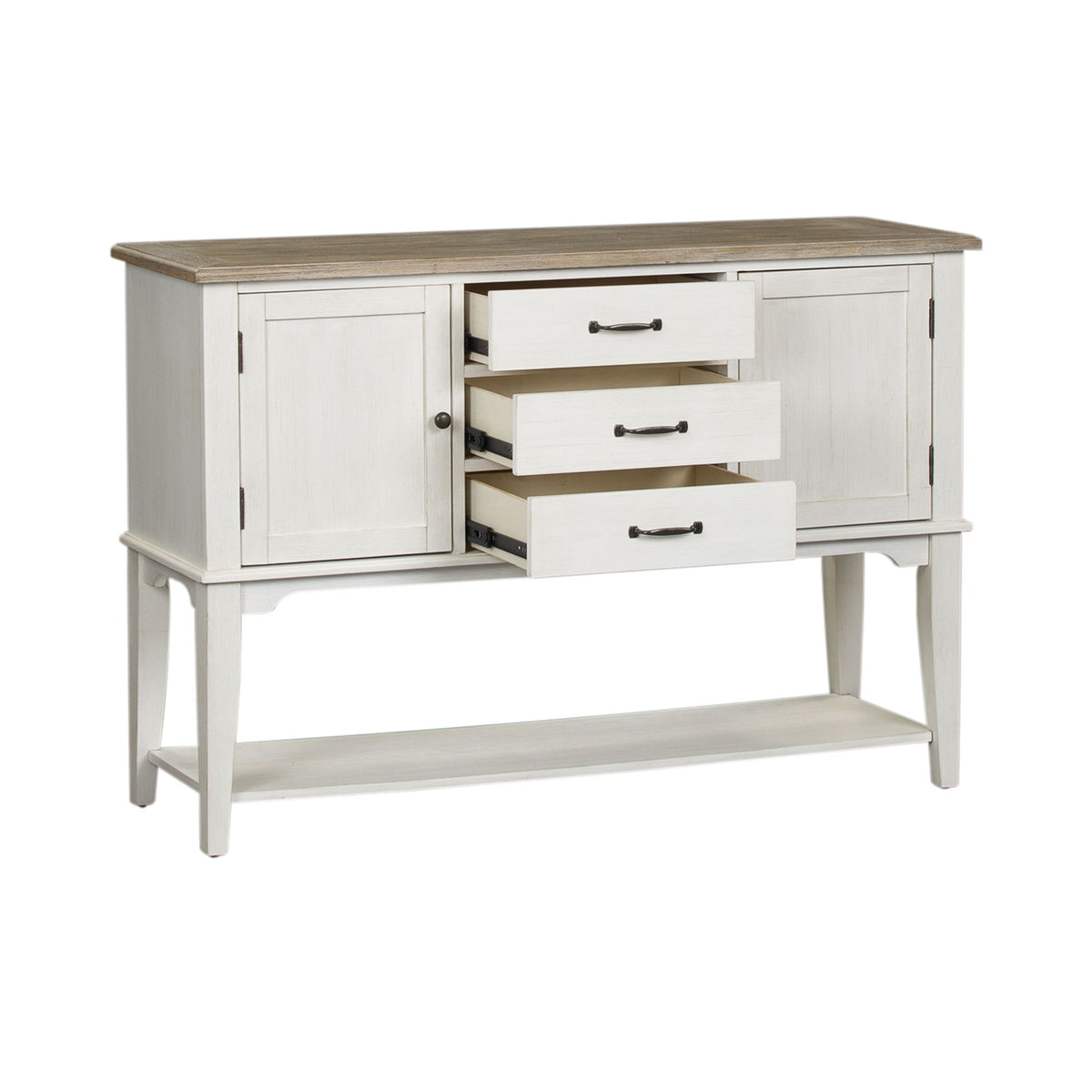 Summerville - Server - Soft White Wash / Wirebrushed Gray