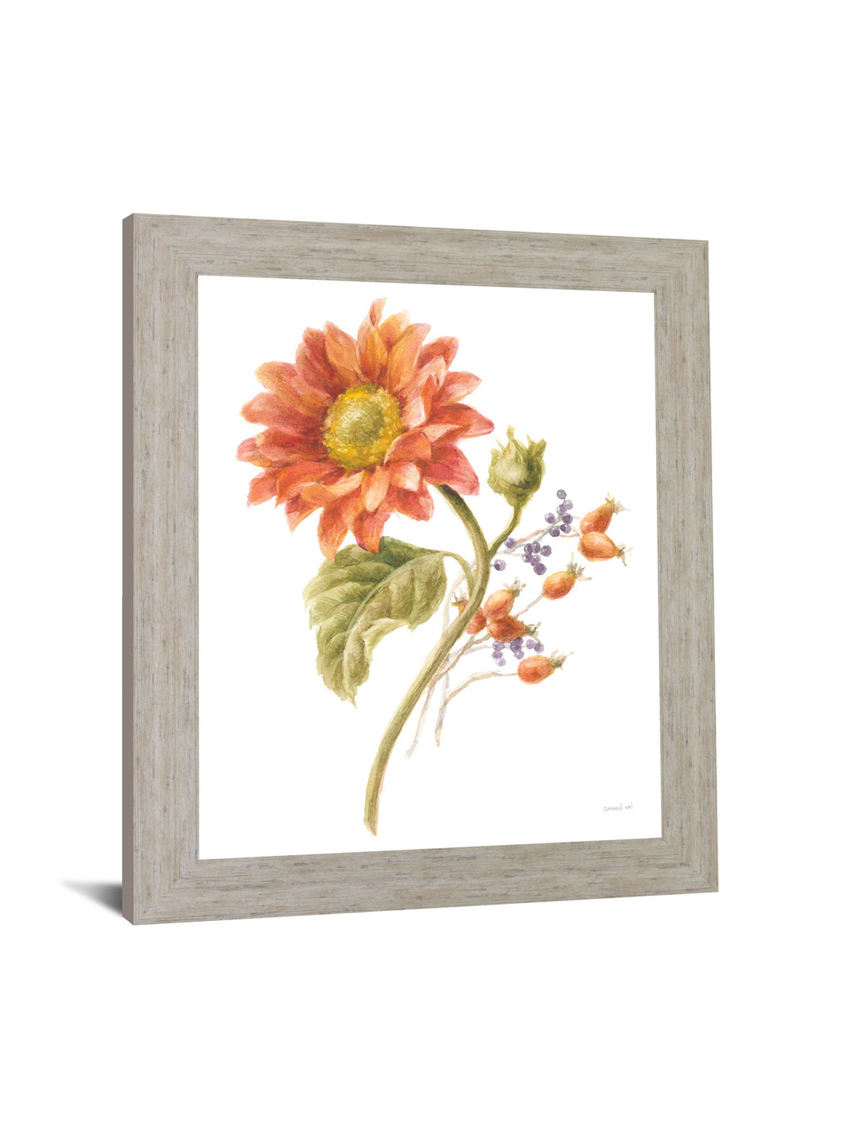 Sunlit Marigold - 28" x 34" Framed Wall Art - Orange