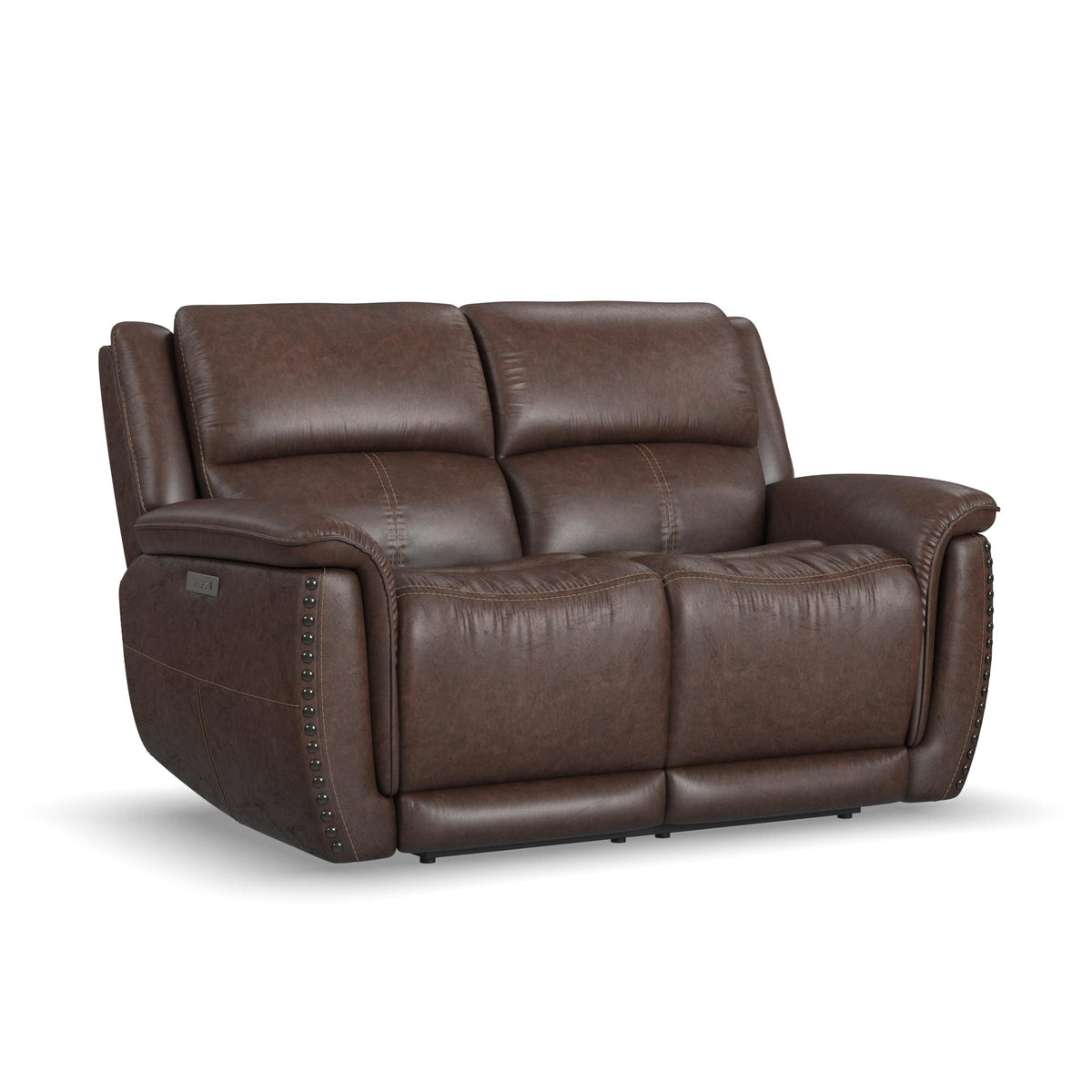 Flexsteel Beau Power Reclining Loveseat with Power Headrests