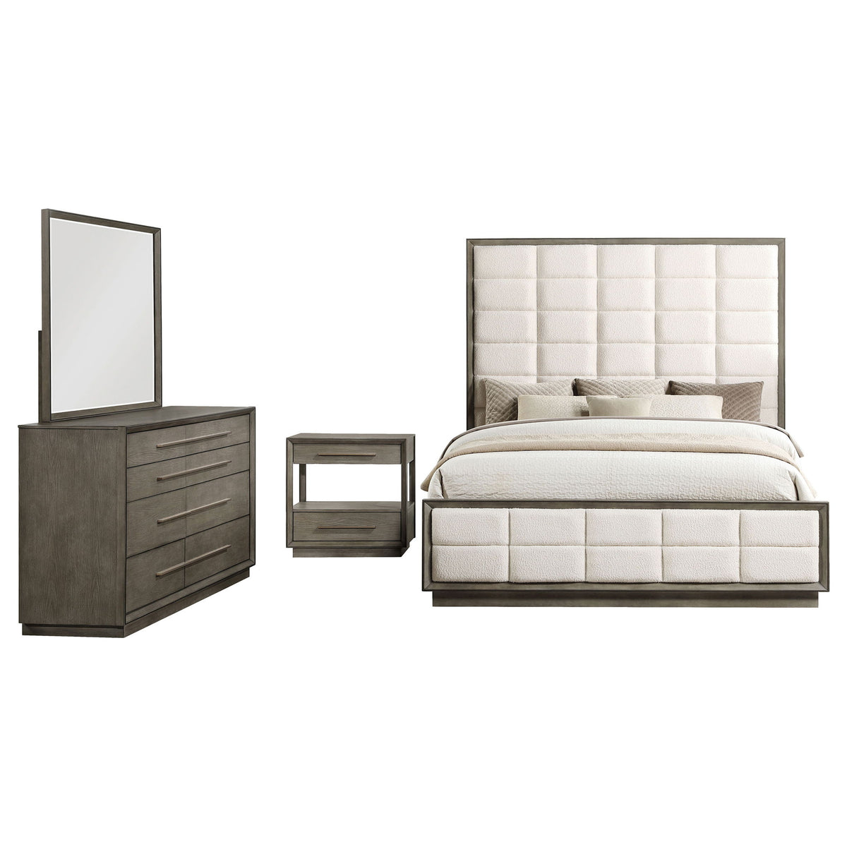 Durango 4-piece California King Bedroom Set Taupe Oak