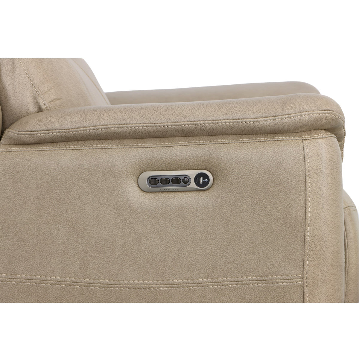 Flexsteel Crew Power Recliner with Power Headrest & Lumbar