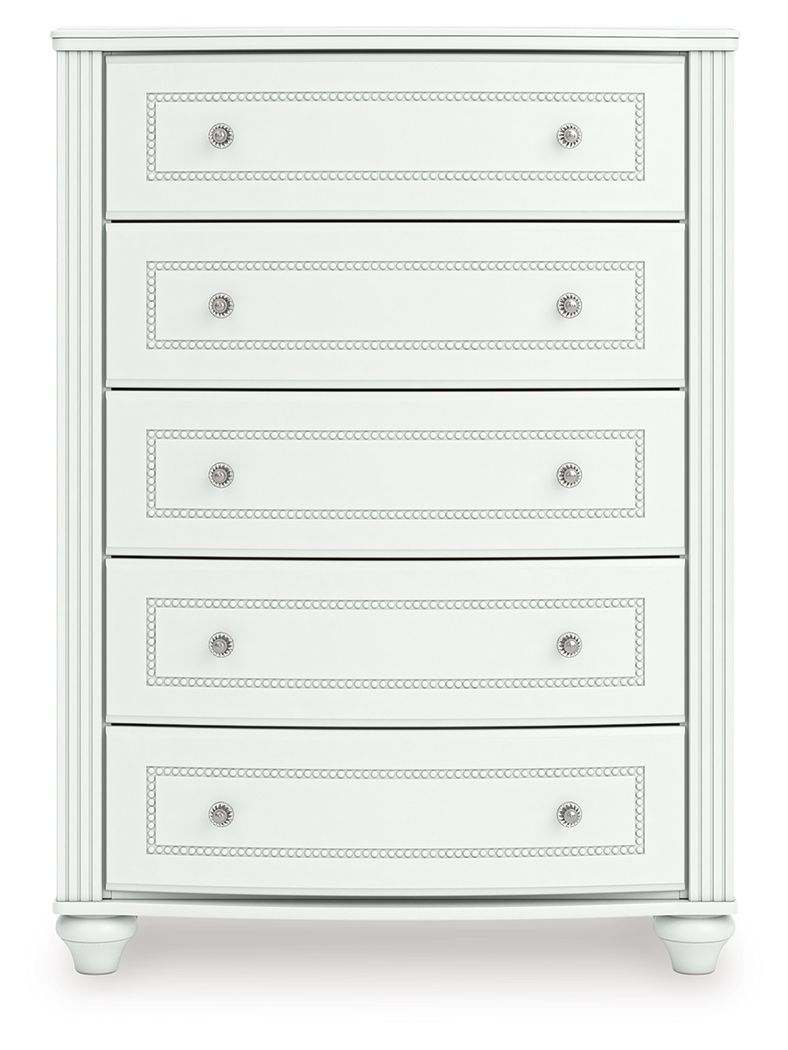 Kozlani - Five Drawer Chest - White