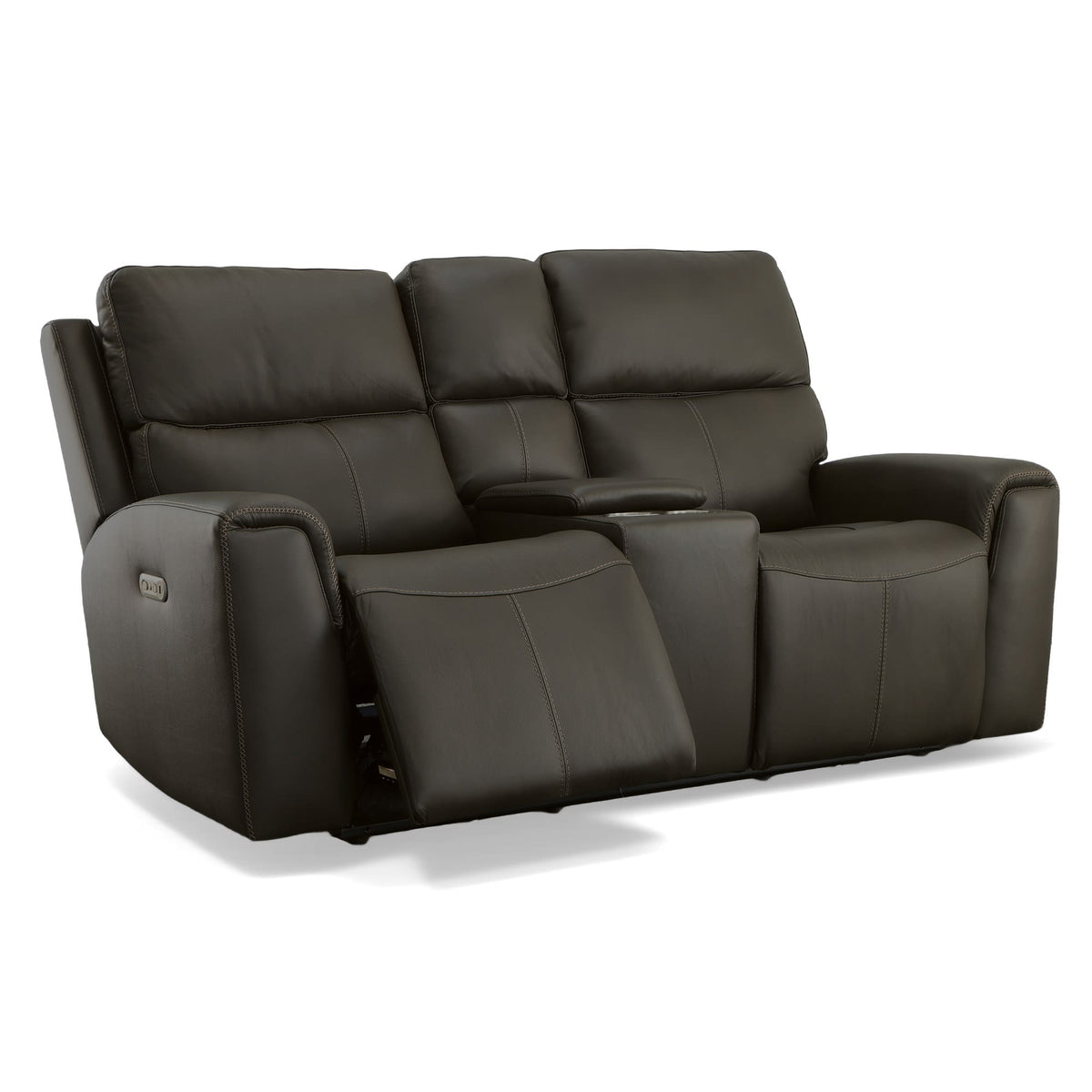Flexsteel Jarvis Power Reclining Loveseat with Console & Power Headrests