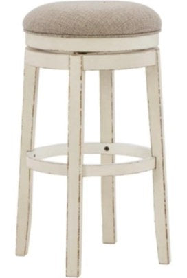 Clearance: Swivel Barstool – Chipped White
