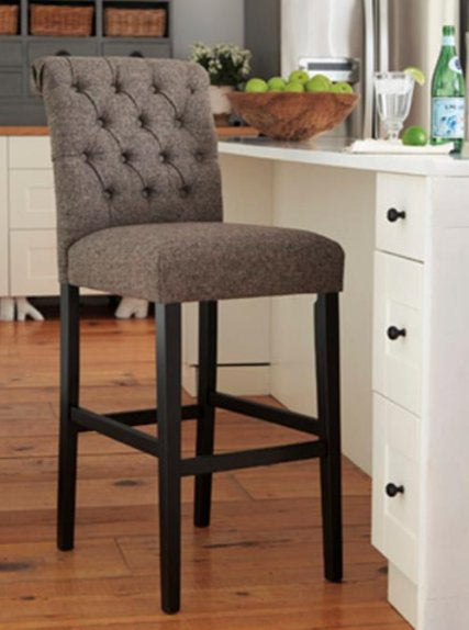 Clearance: Tripton Bar Height Stools, Graphite (Pair)