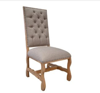 Clearance: Tufted Upholstered Side Chairs (Pair)