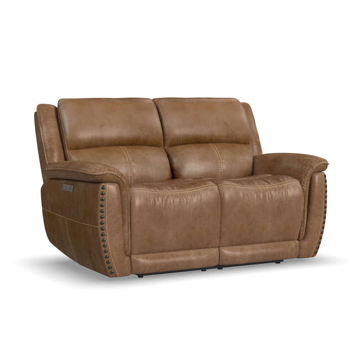 Flexsteel Beau Power Reclining Loveseat with Power Headrests