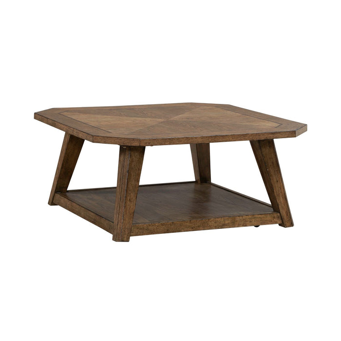 Carolina Park - Octagonal Cocktail Table - Brown