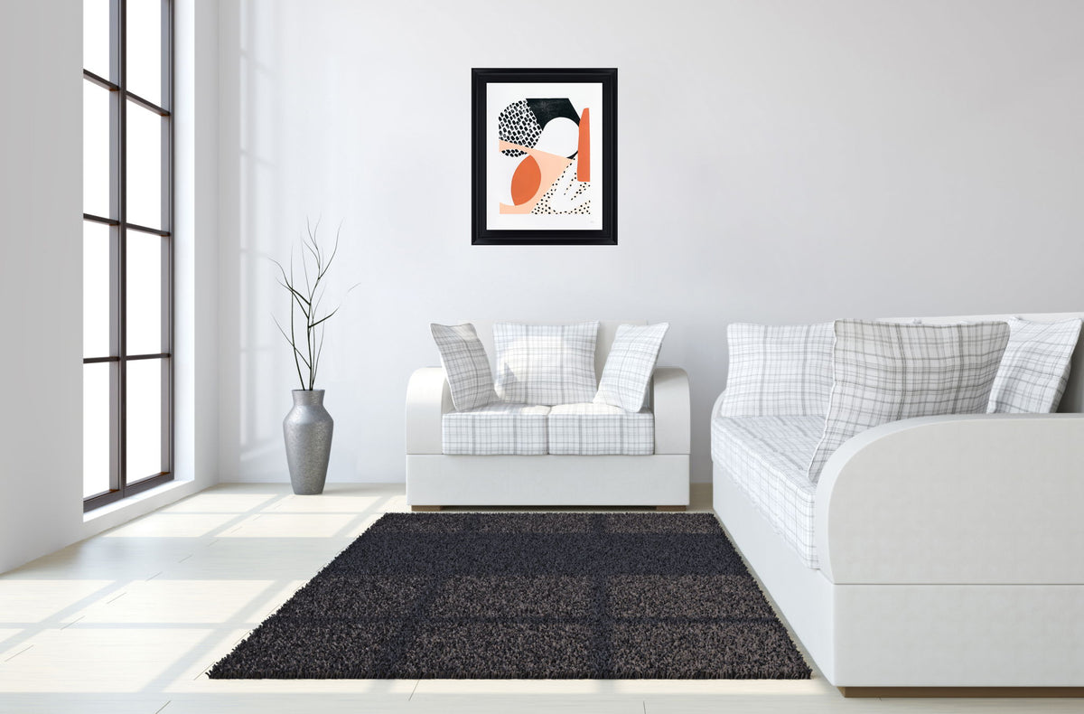 Terracotta Play - 28" x 34" Framed Wall Art - Orange