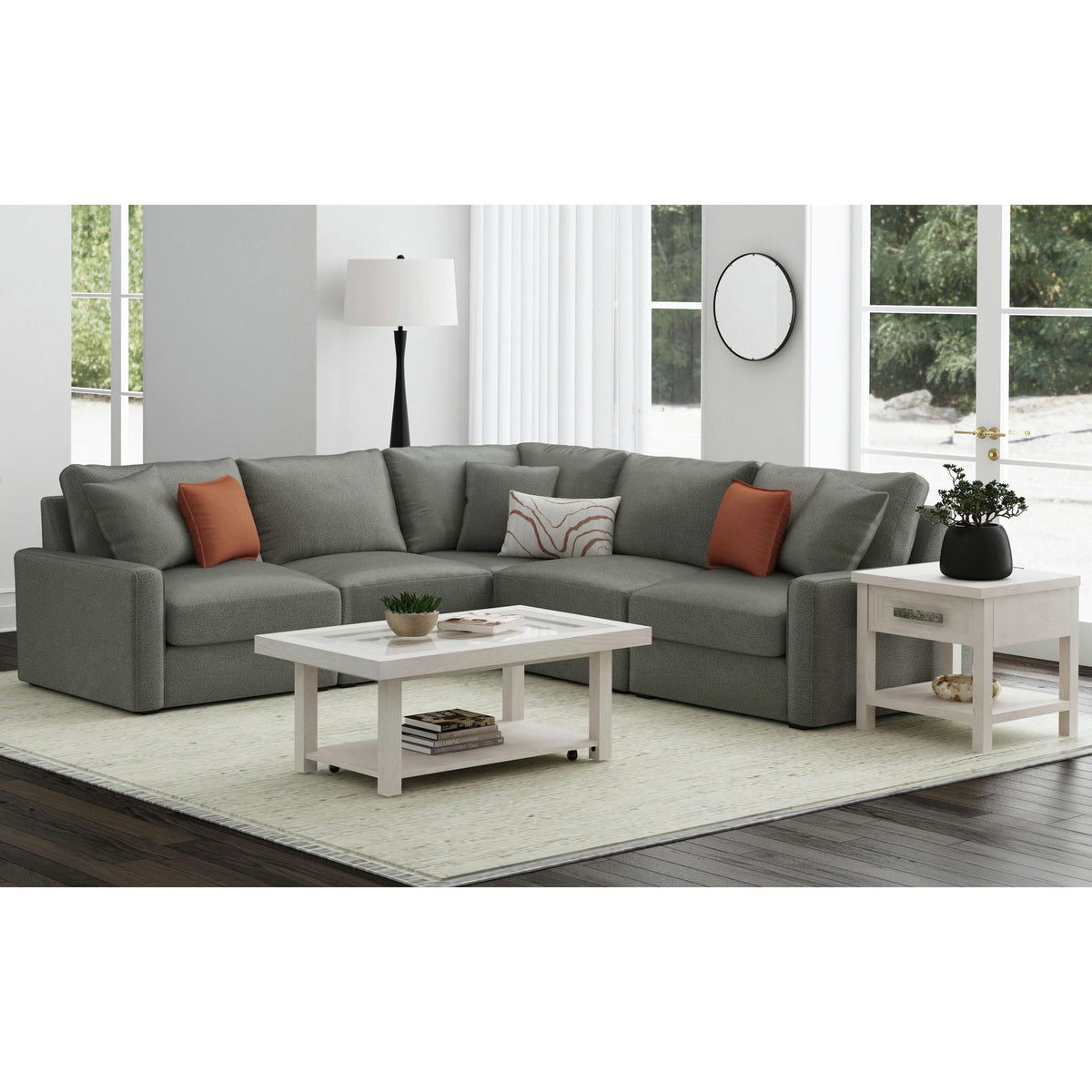 Avalanche - End Table With USB - Antique White