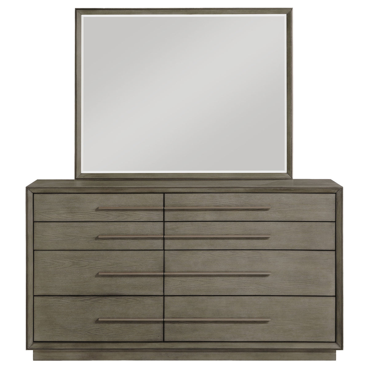 Durango 8-drawer Dresser and Mirror Taupe Oak