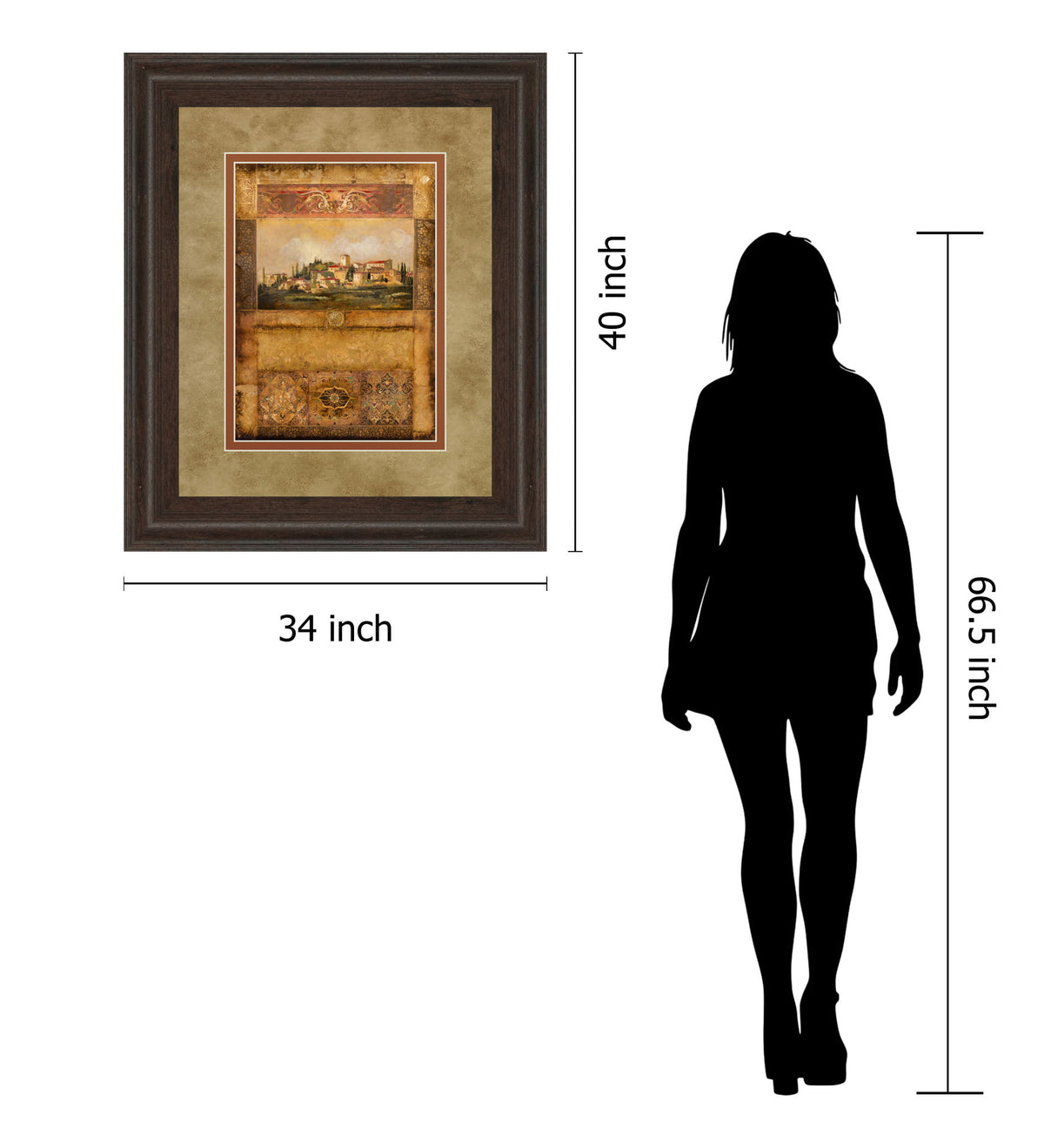 Centimento I By Douglas - Framed Print Wall Art - Light Brown