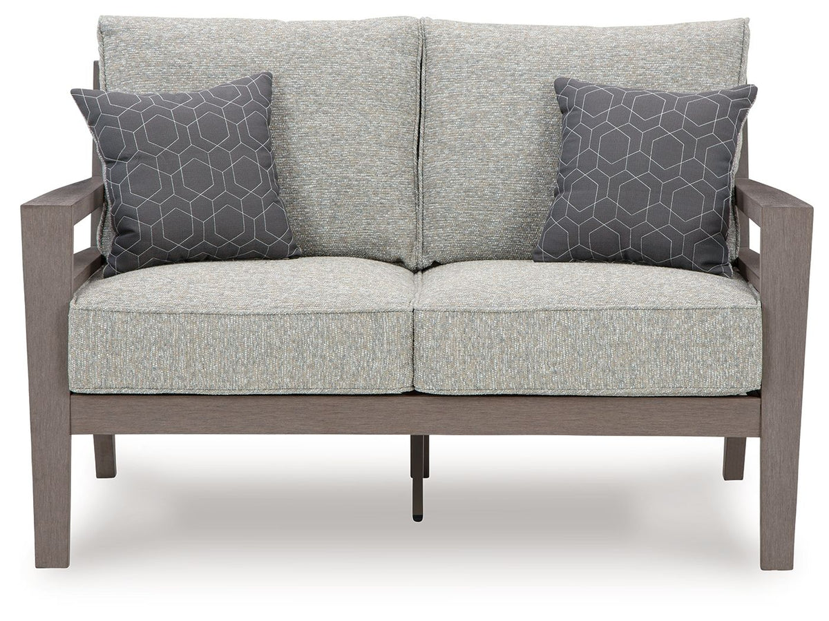 Hillside Barn - Loveseat With Cushion - Gray / Brown