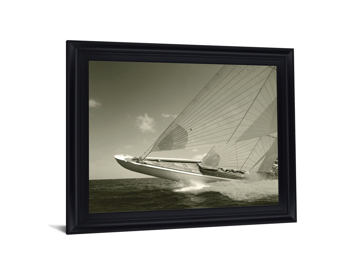 Windborne Racer - 28" x 34" Framed Wall Art - Dark Gray