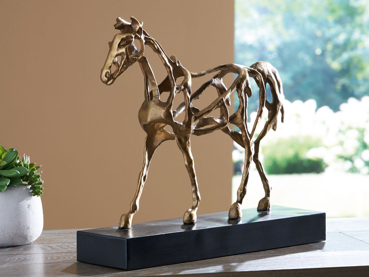 Grainville - Sculpture - Antique Gold Finish