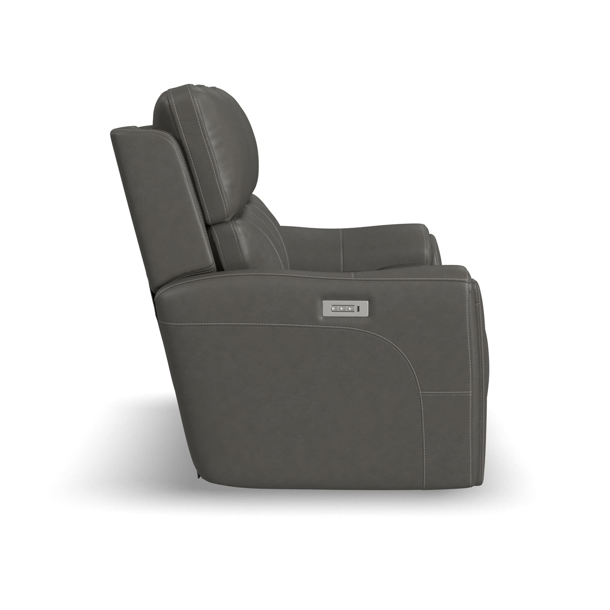Flexsteel Carter Power Reclining Loveseat with Power Headrests & Lumbar