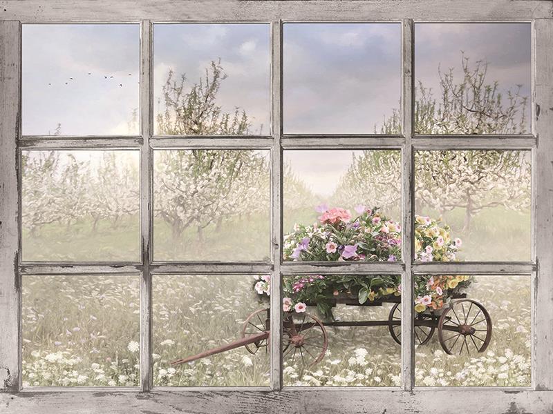 Colorful Spring Blossoms By Lori Deiter (Framed Small) - Gray