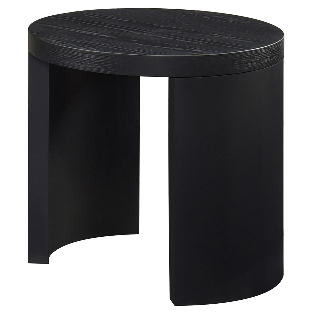 Sweeney 24-inch Round Wood Occasional Side End Table Black