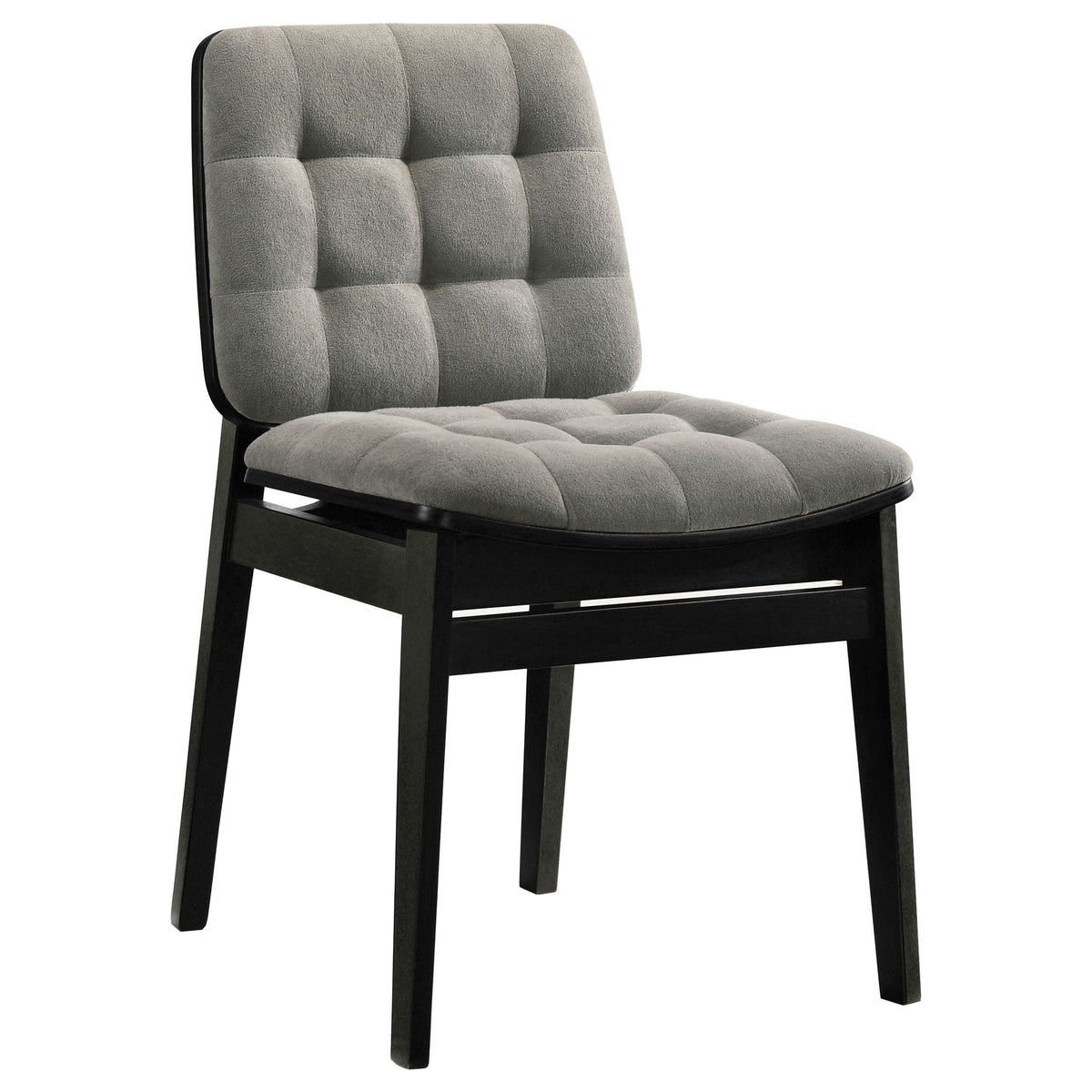 Redbridge Velvet Upholstered Side Chair Grey and Black (Set of 2)