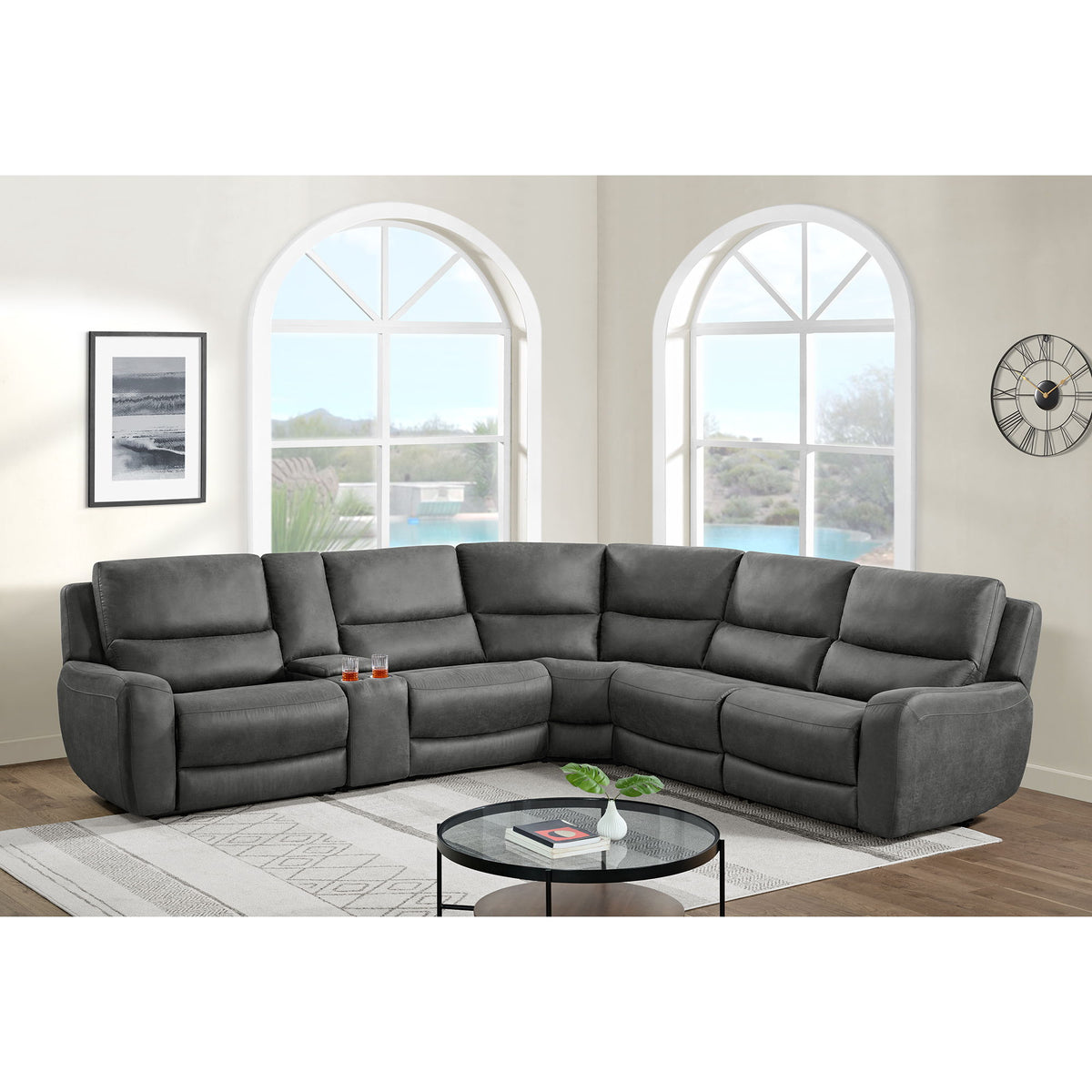 Saber - 6 Piece Sectional Set - Texas Granite