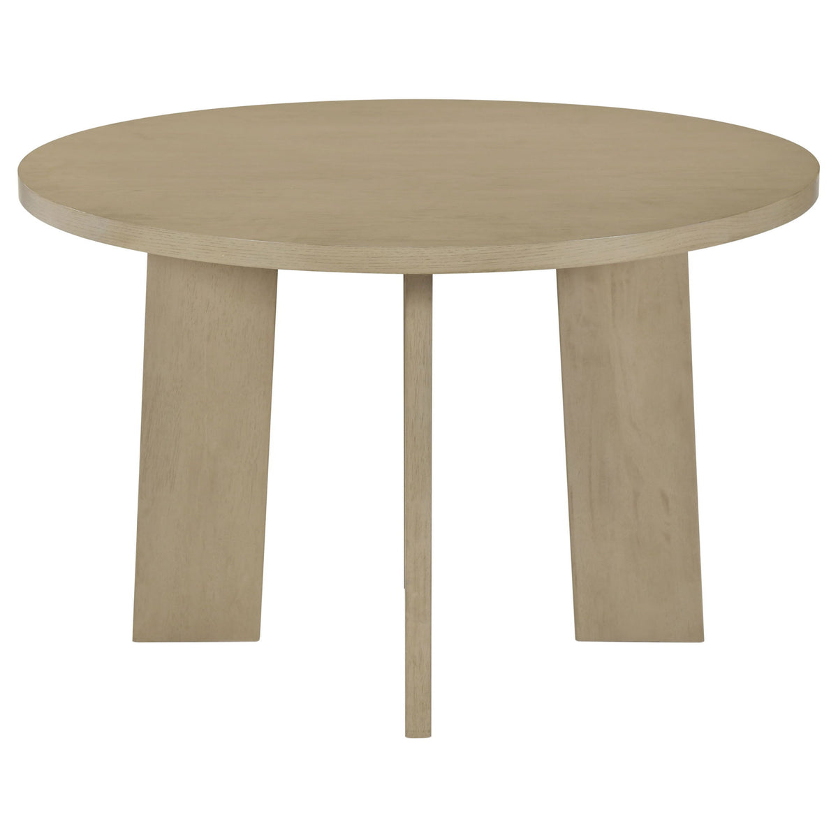 Strouse 47-inch Round Wood Dining Room Table Natural Oak