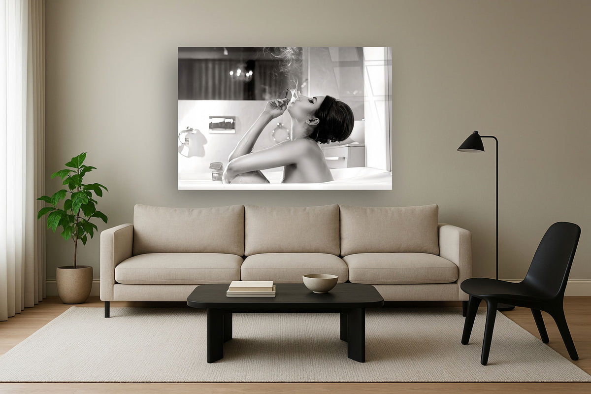 Sultry Serenity - 40" x 60" Framed Wall Art - Gray