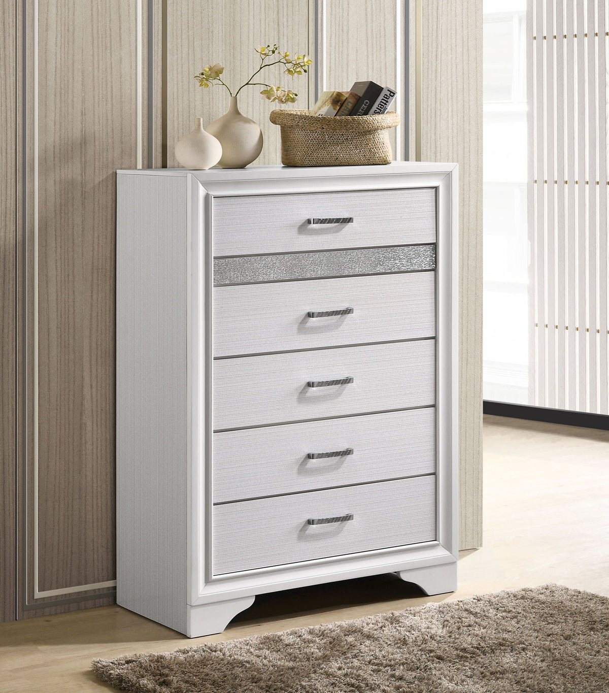 Miranda 6-drawer Bedroom Chest White