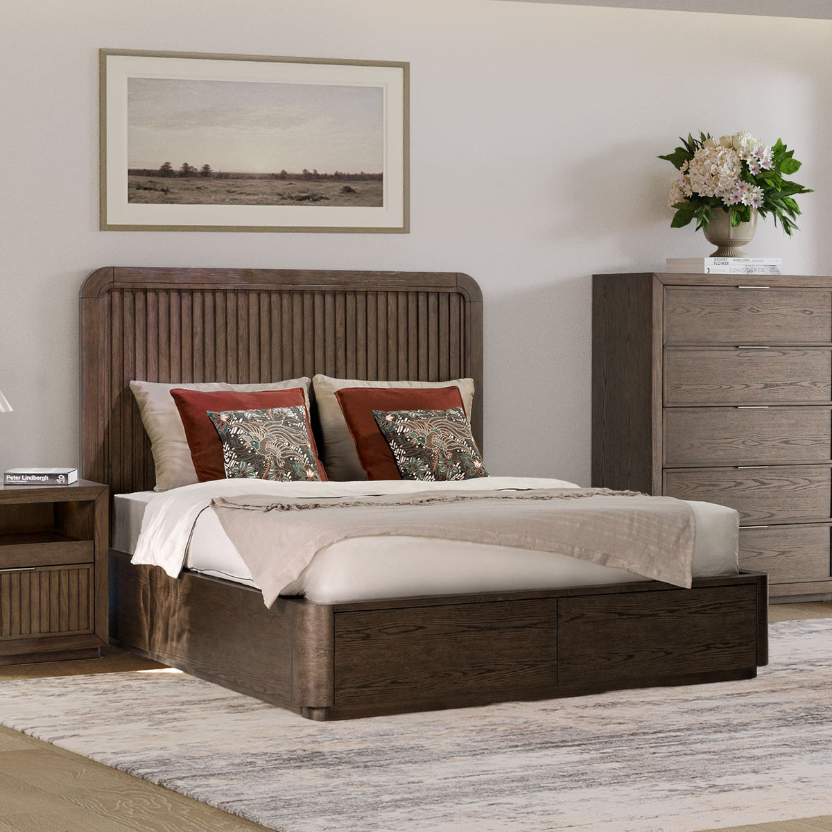 Flexsteel Athens Queen Panel Storage Bed